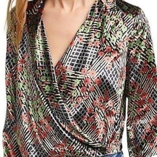 Anthropologie Ett Twa Velvet Floral Geometric Wrap Jacket Euc Size 2